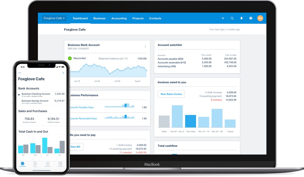 Screenshot of the Xero Accounting System used by Diamond Anchor in Chesterfield